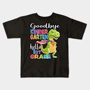 Goodbye Kindergarten Hello 1St Grade Graduation Last Day 22 Kids T-Shirt